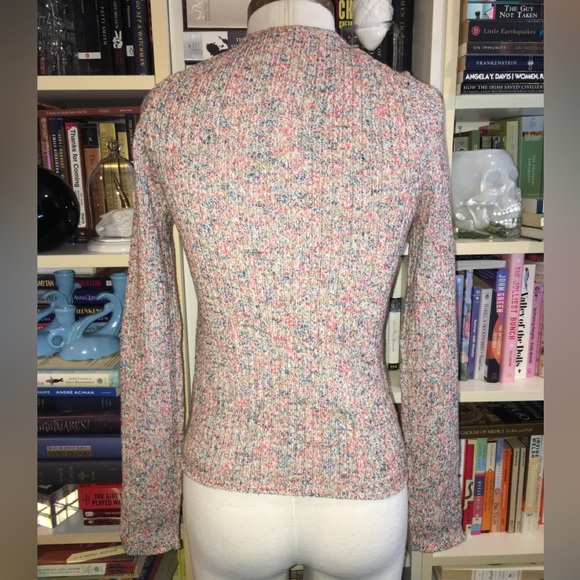 Madewell Shrunken Marled Ribbed Knit Cardigan - Picture 7 of 9